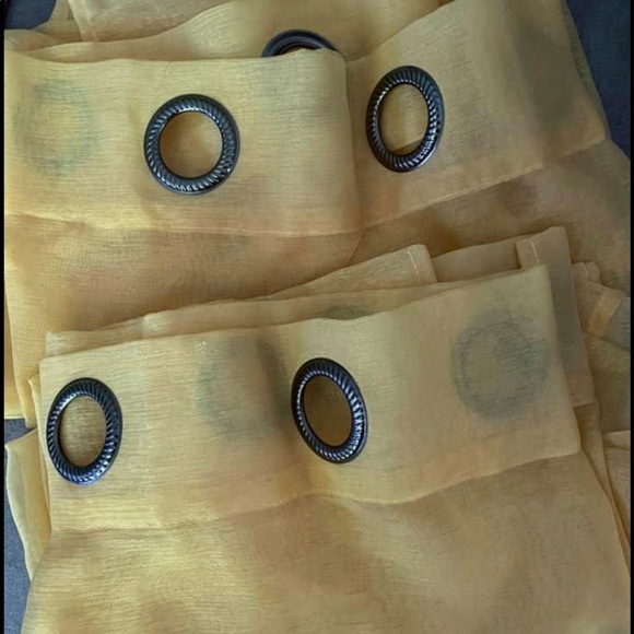 Sheer Yellow Curtains 💛 - Picture 1 of 1